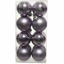 Lot de 16 boules de Noël (D40 mm) Alpine Lilas