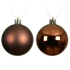 Lot de 16 boules de Noël (D40 mm) Aravis Brun café