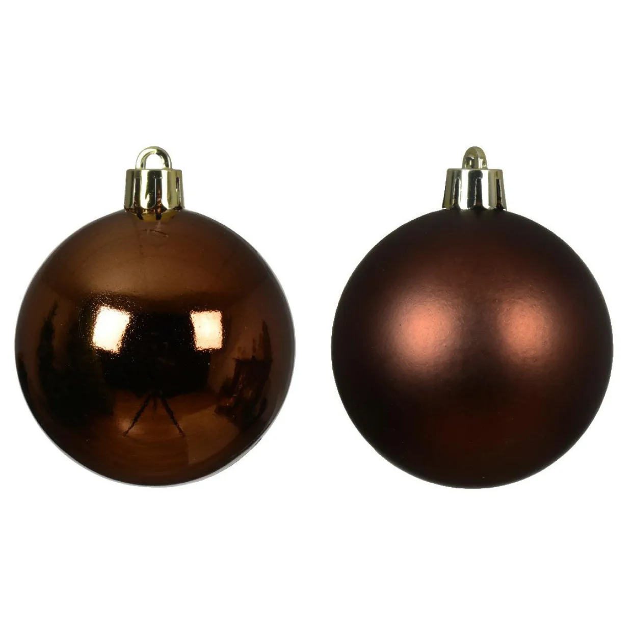 Lot de 30 boules de Noël (D60 mm) Aravis Brun café