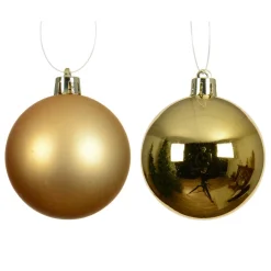 Lot de 12 boules de Noël (D60 mm) Aravis Or