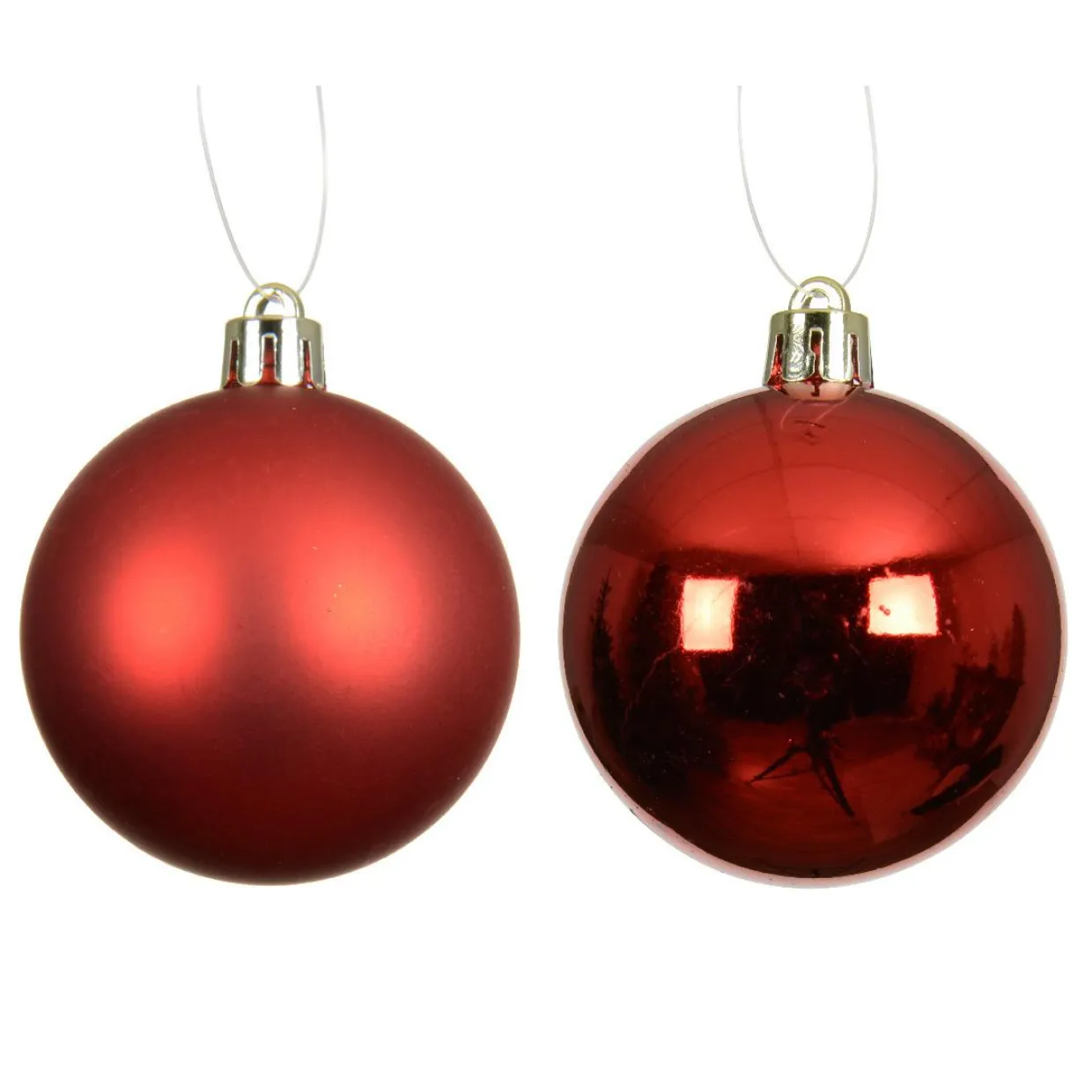 Lot de 12 boules de Noël (D60 mm) Aravis Rouge