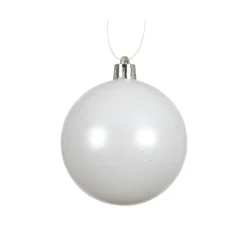 Lot de 4 boules de Noël (D100 mm) Aravis Blanc