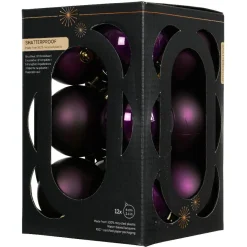 Lot de 12 boules de Noël (D60 mm) Aravis Figue
