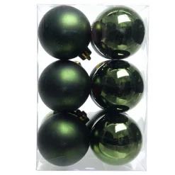 Lot de 12 boules de Noël (D60 mm) Aravis Vert sapin