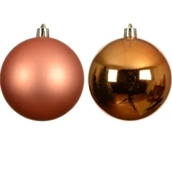 Lot de 12 boules de Noël (D60 mm) Aravis Orange