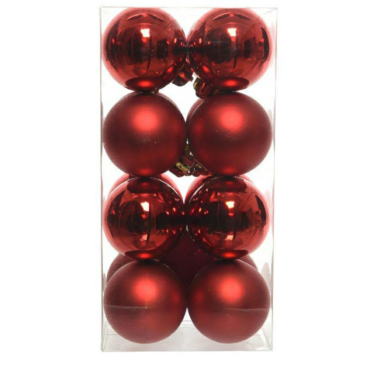 Lot de 16 boules de Noël (D40 mm) Aravis Rouge