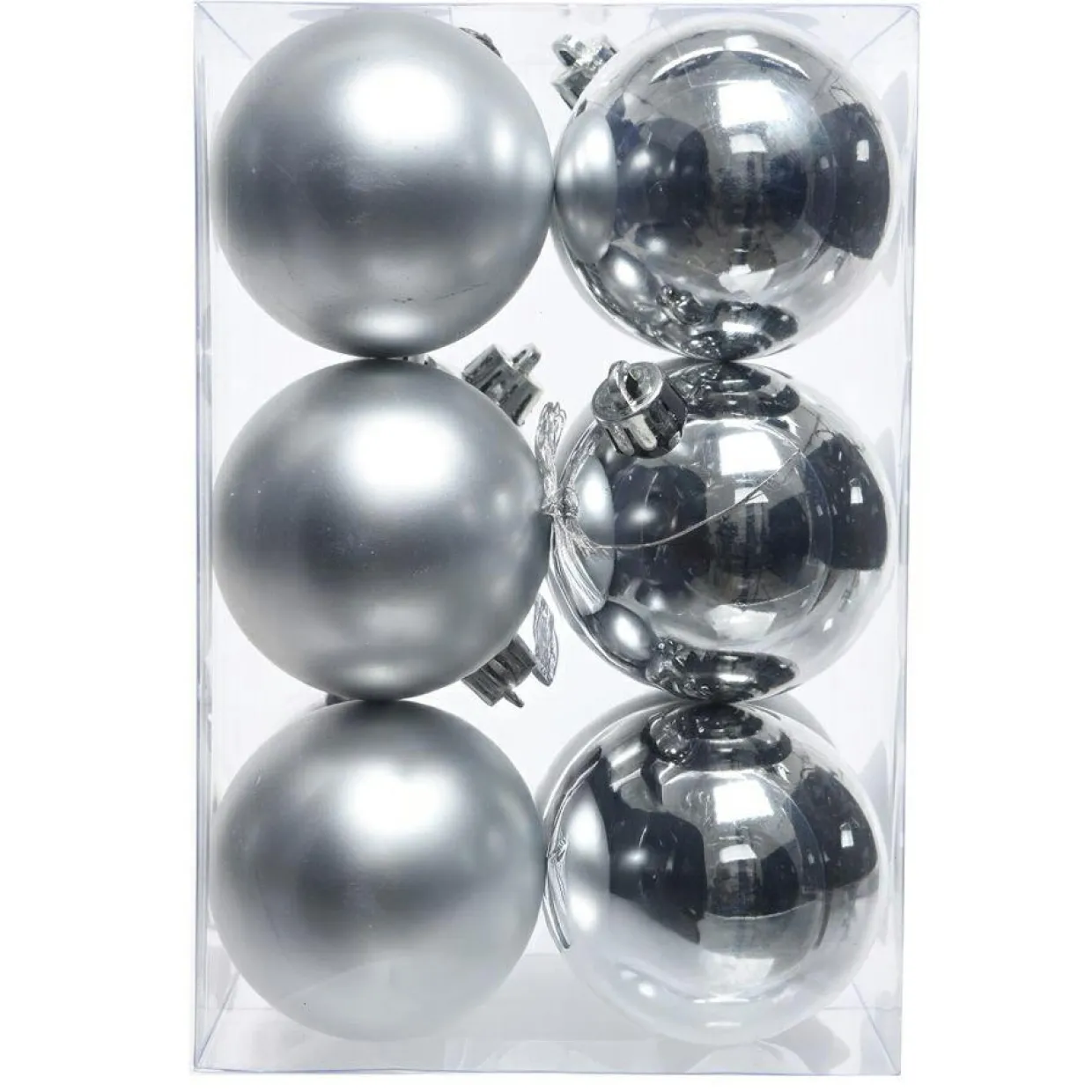 Lot de 12 boules de Noël (D60 mm) Aravis Argent
