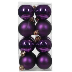 Lot de 16 boules de Noël (D40 mm) Aravis Figue