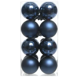 Lot de 16 boules de Noël (D40 mm) Aravis Bleu nuit