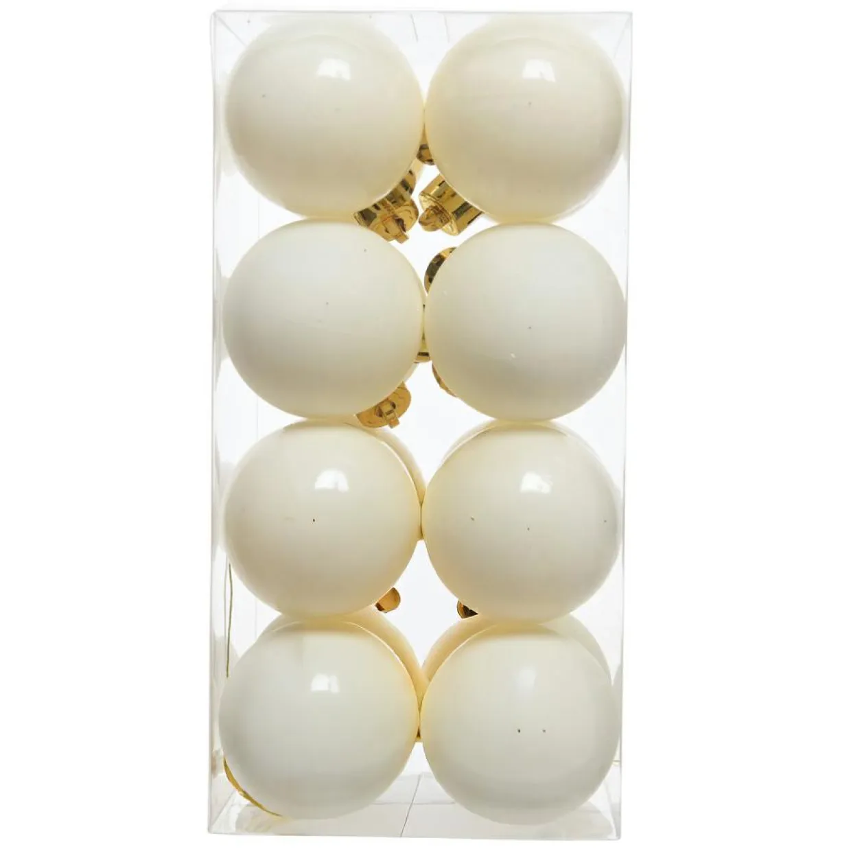 Lot de 16 boules de Noël (D40 mm) Aravis Blanc laine