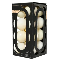 Lot de 16 boules de Noël (D40 mm) Aravis Blanc laine