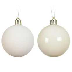 Lot de 16 boules de Noël (D40 mm) Aravis Blanc laine