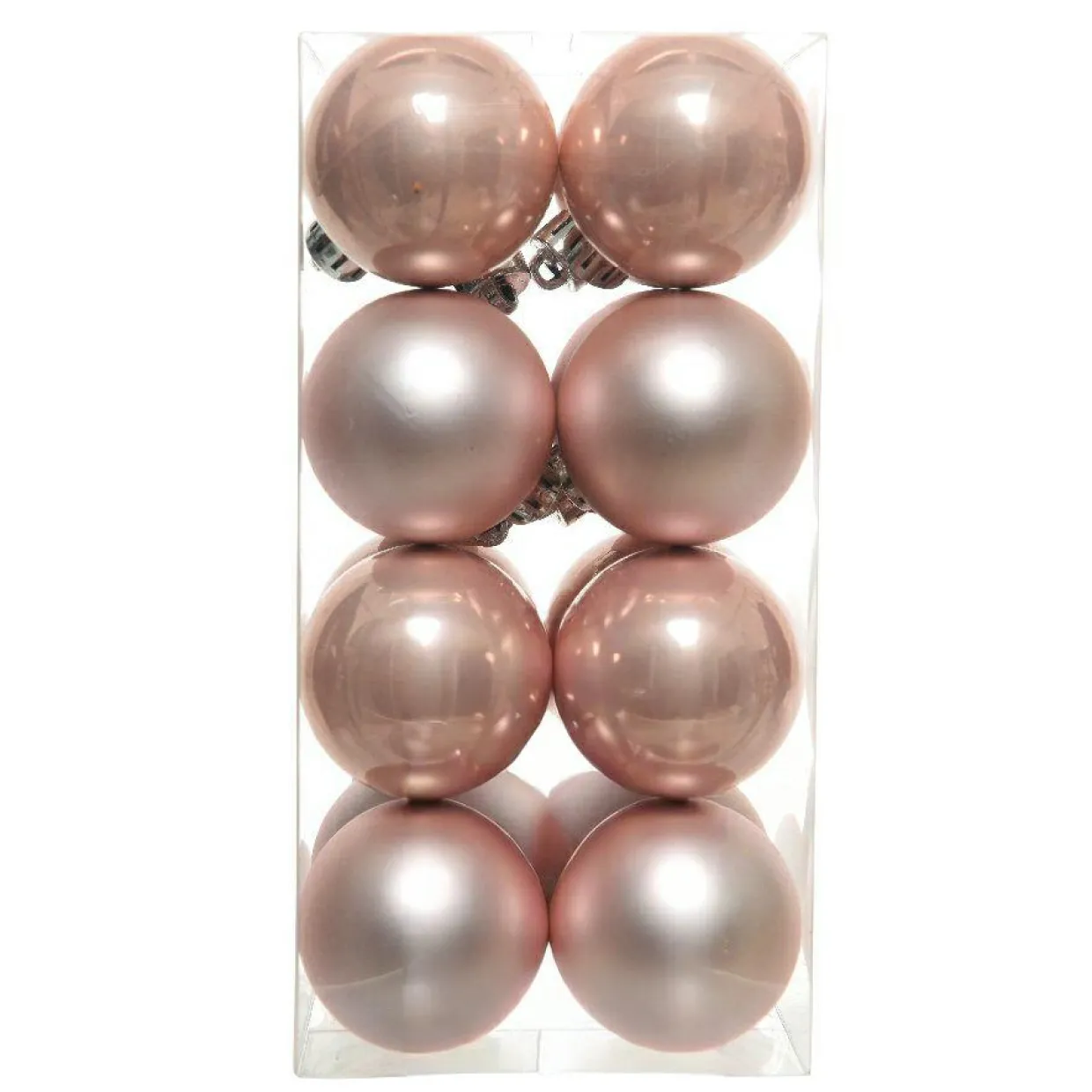 Lot de 16 boules de Noël (D40 mm) Aravis Rose poudré