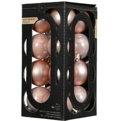 Lot de 16 boules de Noël (D40 mm) Aravis Rose poudré