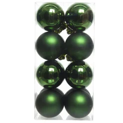Lot de 16 boules de Noël (D40 mm) Aravis Vert sapin