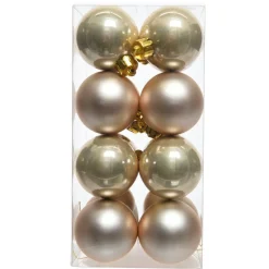Lot de 16 boules de Noël (D40 mm) Aravis Perle