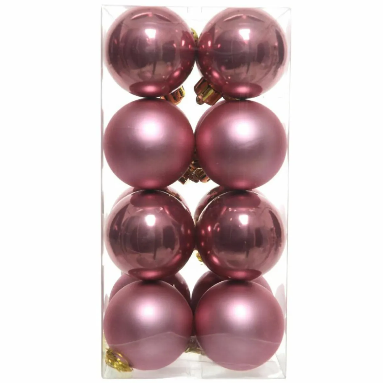 Lot de 16 boules de Noël (D40 mm) Aravis Vieux rose