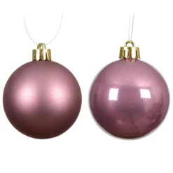 Lot de 16 boules de Noël (D40 mm) Aravis Vieux rose