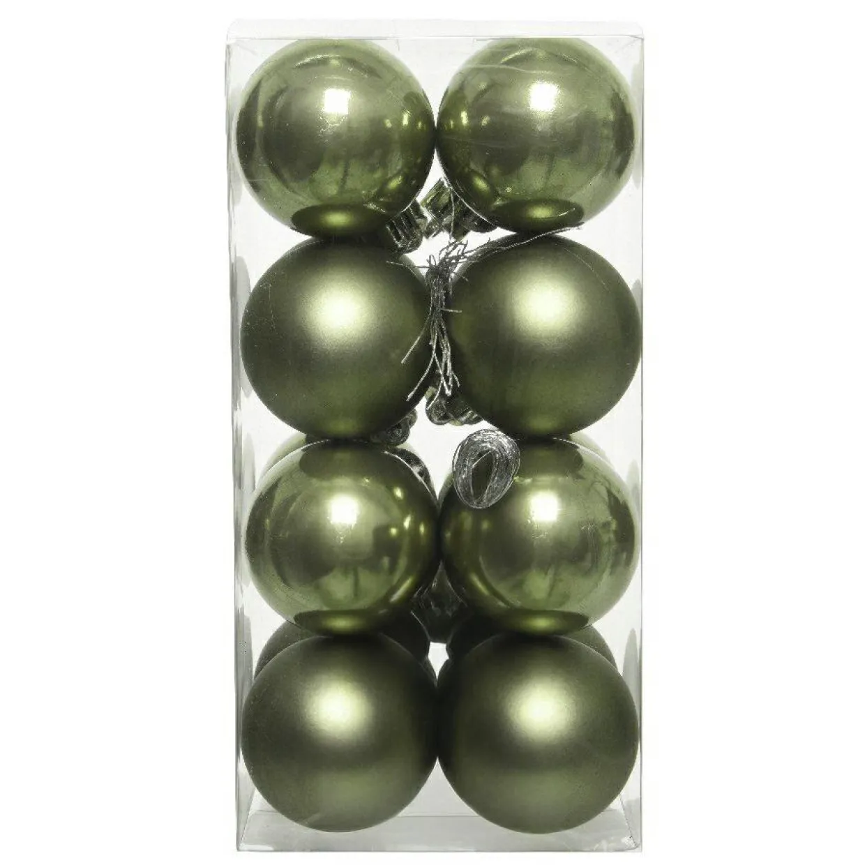 Lot de 16 boules de Noël (D40 mm) Aravis Vert romarin
