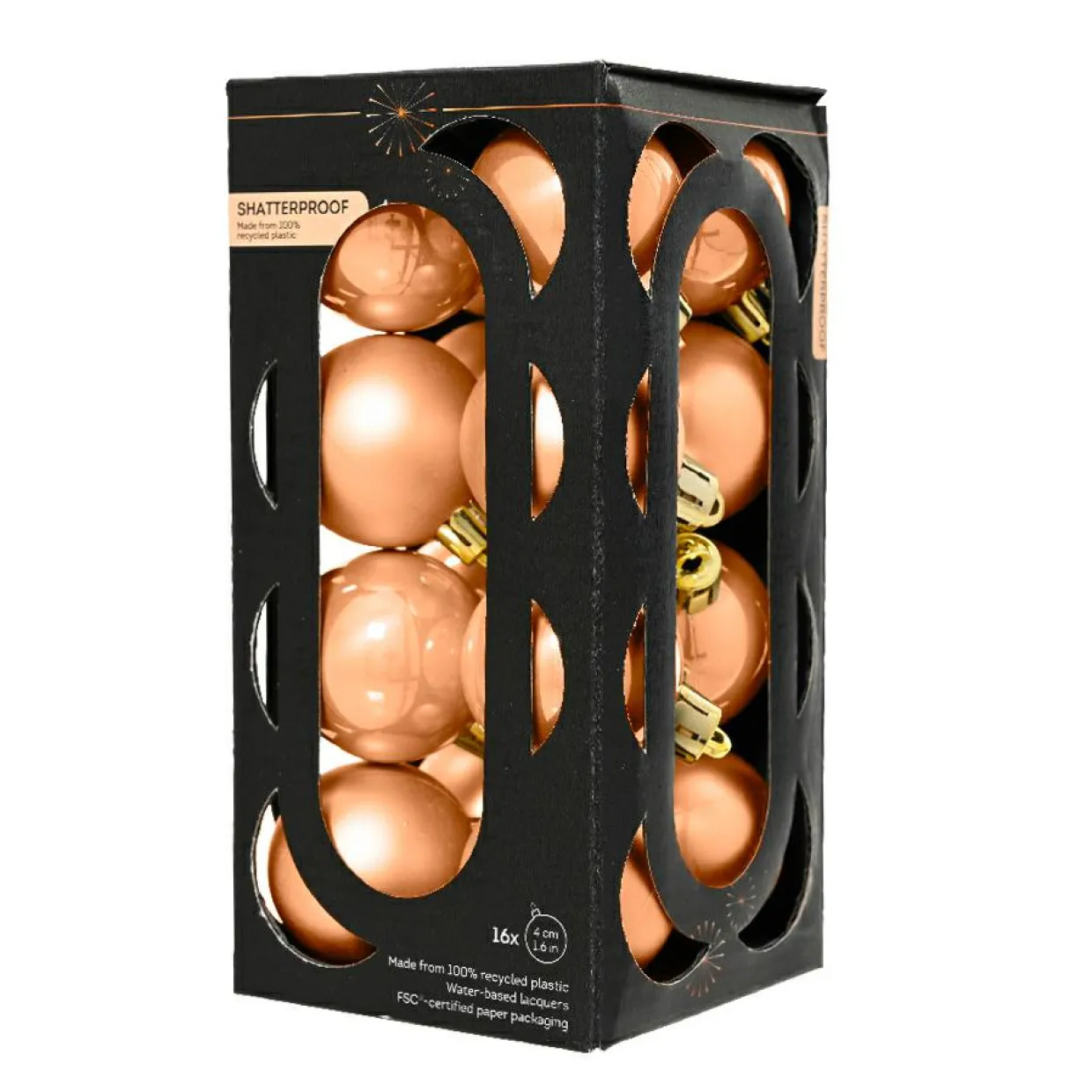 Lot de 16 boules de Noël (D40 mm) Aravis Pêche