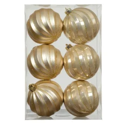 Lot de 6 boules de Noël (D80 mm) Glam chic Perle