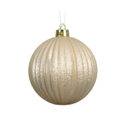 Lot de 6 boules de Noël (D80 mm) Glitter Perle