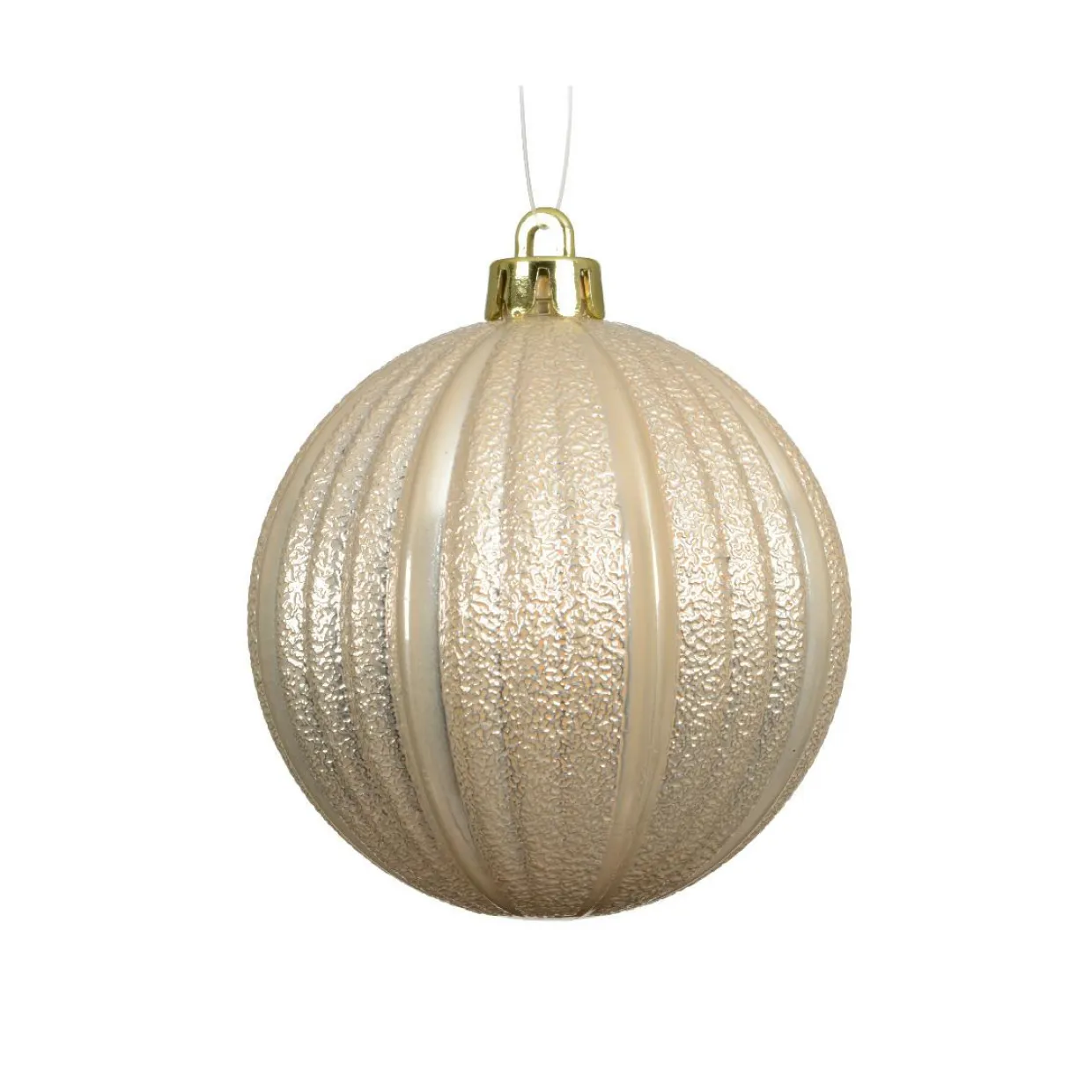 Lot de 6 boules de Noël (D80 mm) Glitter Perle
