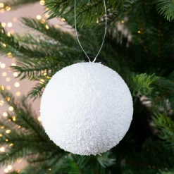 Lot de 6 boules de Noël (D80 mm) Loula Blanc