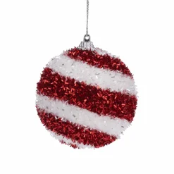 Lot de 3 boules de Noël (D80 mm) Nébuleuse Rouge