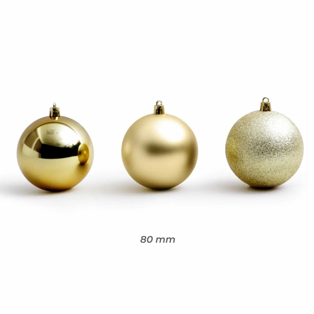 Lot de 30 boules de Noël (D80 mm) New Alpine Or