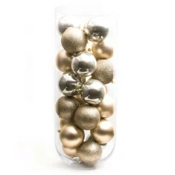 Lot de 30 boules de Noël (D80 mm) New Alpine Perle