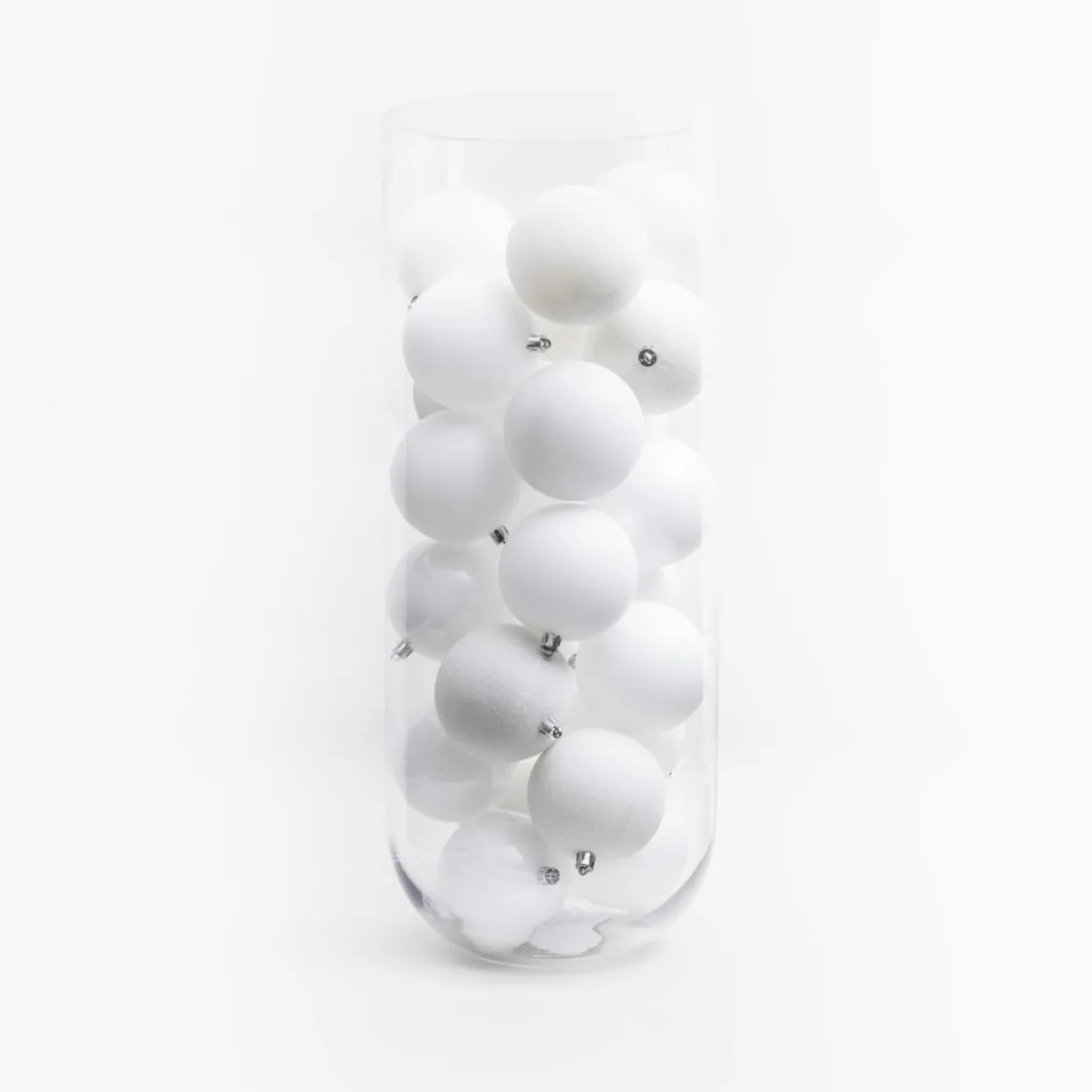 Lot de 30 boules de Noël (D80 mm) New Alpine Blanc