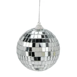 Lot de 12 boules de Noël (D80 mm) Night Fever Argent