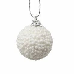 Lot de 10 boules de Noël (D40 mm) Petit Bill Blanc