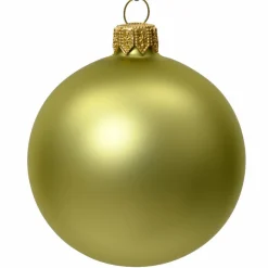 Lot de 6 boules de Noël en verre (D80 mm) Arctique mates Pistache