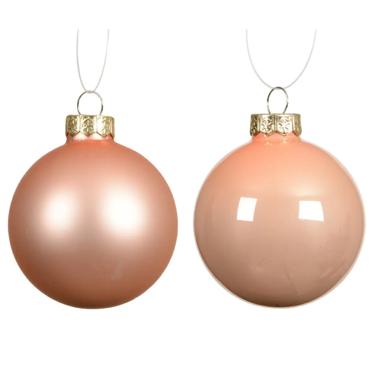 Lot de 6 boules de Noël en verre (D80 mm) Boréal Pêche