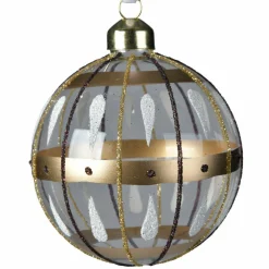 Lot de 3 boules de Noël en verre (D80 mm) Mailen Transparent