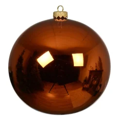 Lot de 4 boules de Noël en verre (D100 mm) Arctique brillante Citrouille
