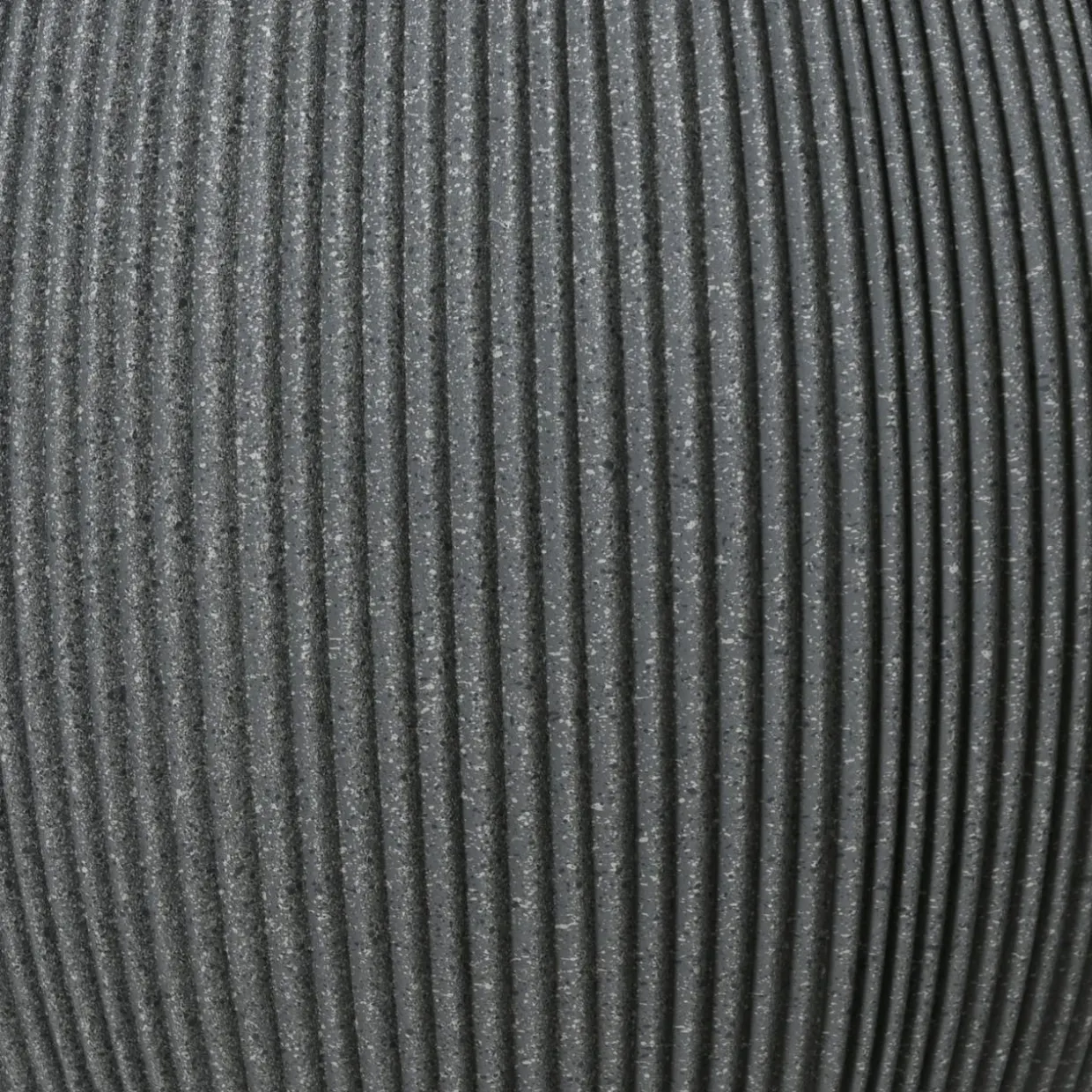 Lot de 2 cache-pots d'extérieur ronds (H41-30 cm) Lennox strié Gris anthracite