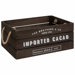 Lot de 3 cagettes bois Denys Marron