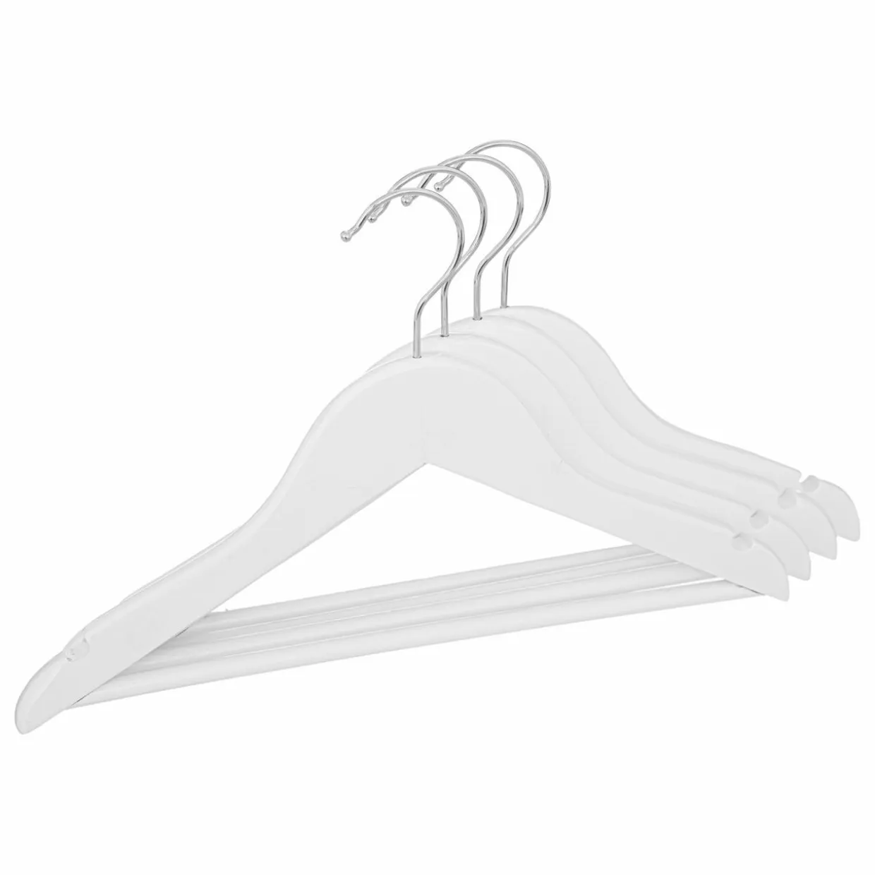 Lot de 4 cintres enfant bois Blanc