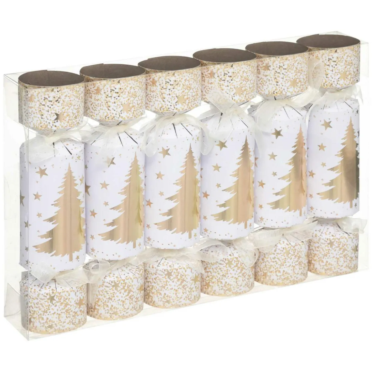 Lot de 6 crackers Sapin Or
