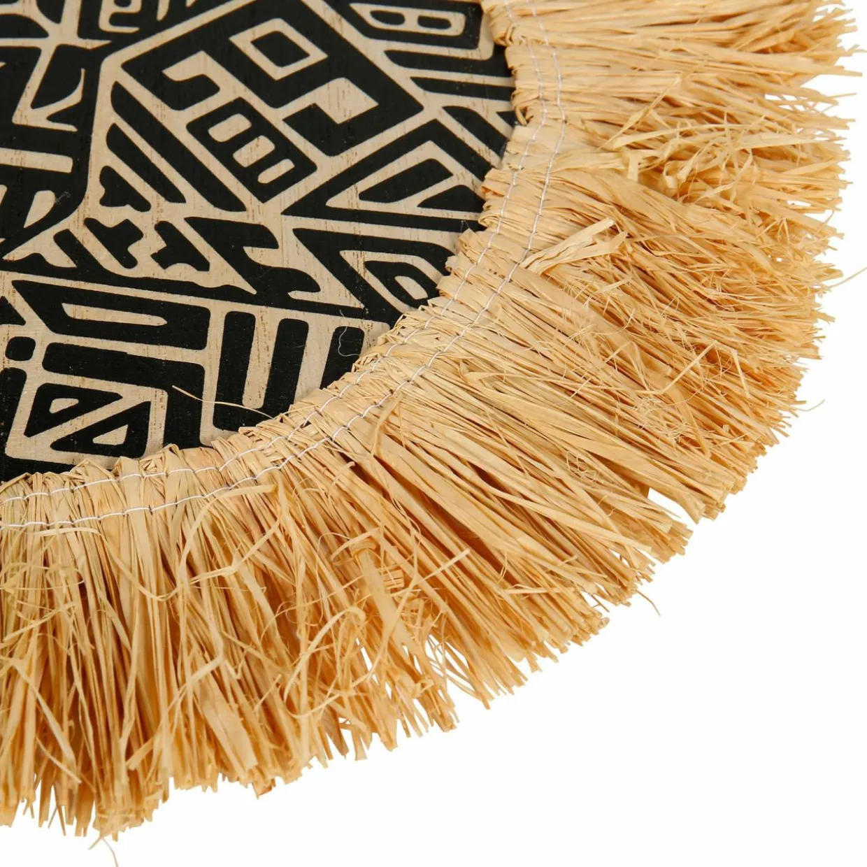 Lot de 3 décorations murales fibres naturelles (H32 cm) Nairobi Noir