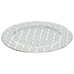 Lot de 24 dessous d'assiette (D33 cm) Luxe Argent