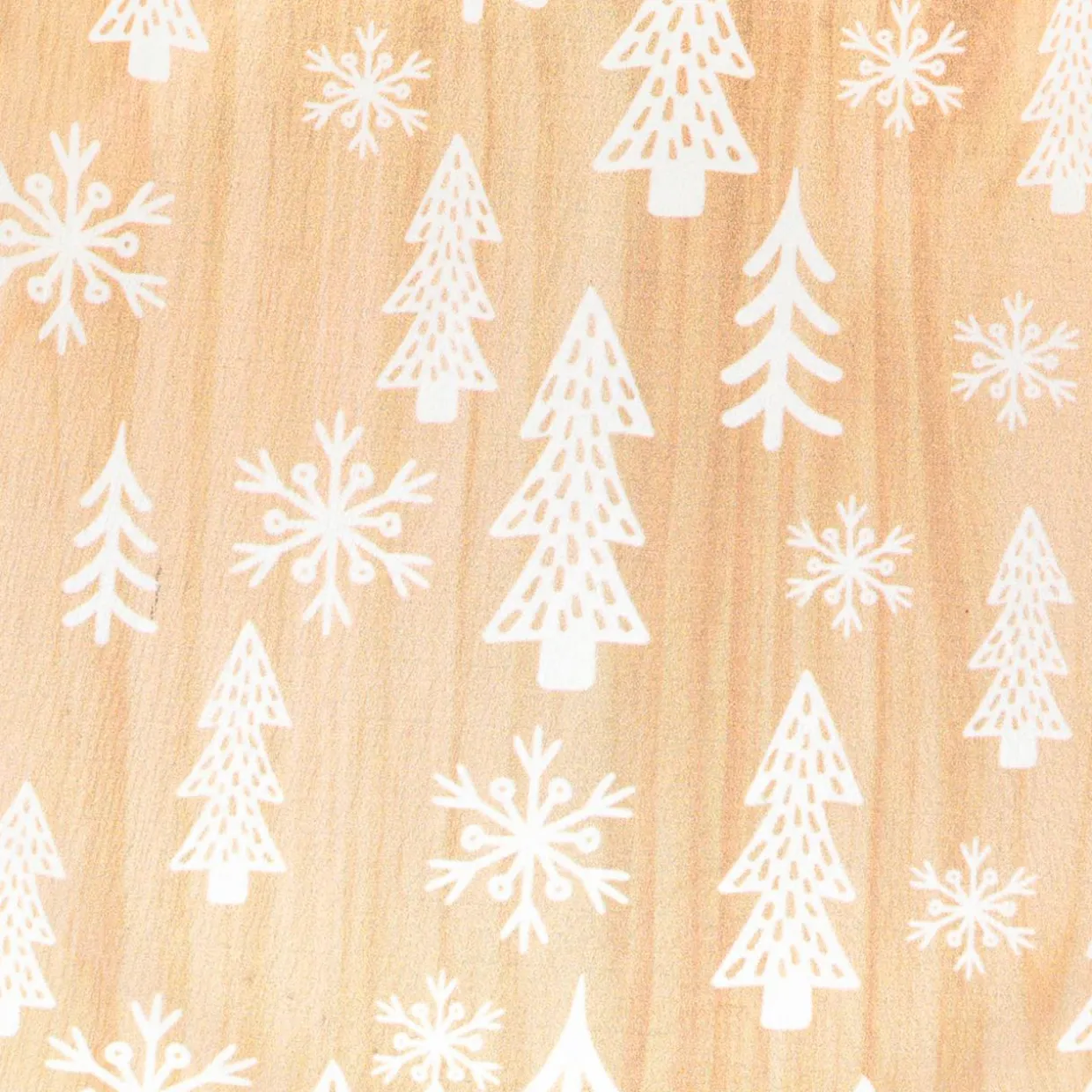 Lot de 12 dessous d'assiette effet bois Sapins Blanc