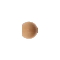 Lot de 2 embouts tringle bois (D28 mm) Nils boule Beige Vernis