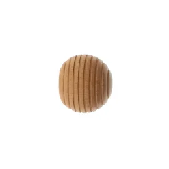 Lot de 2 embouts tringle bois (D28 mm) Nils galaxie Beige Vernis