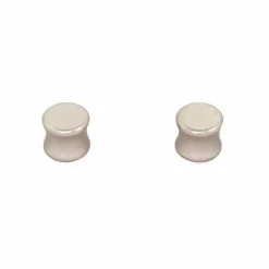 Lot de 2 embouts tringle (D20 mm) Jim Bouchons Argent mat