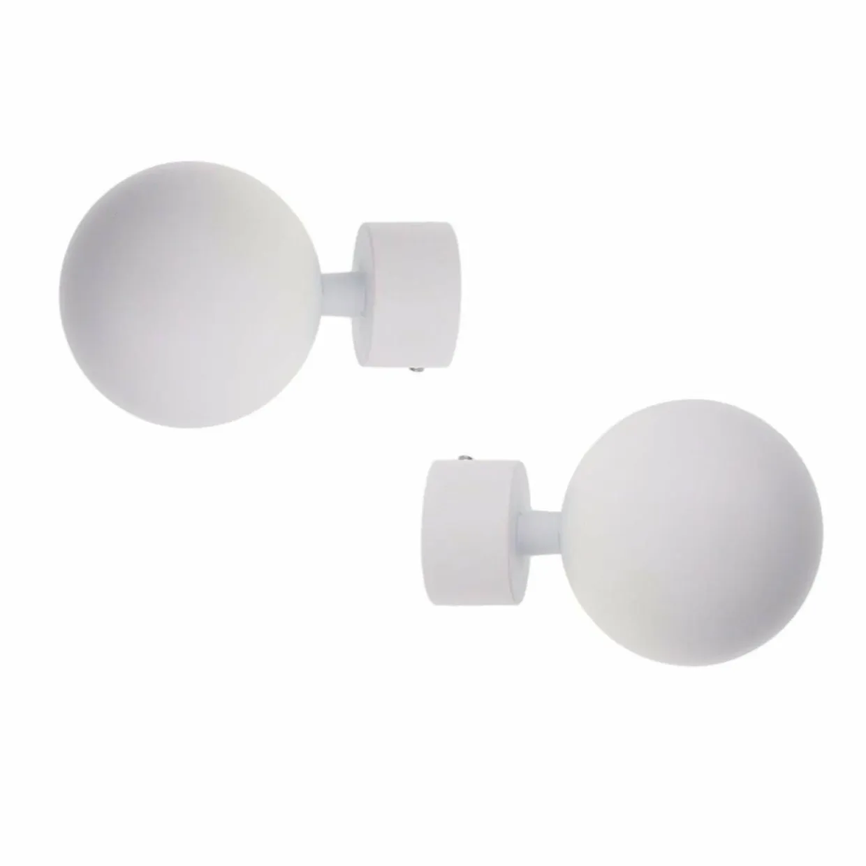 Lot de 2 embouts tringle (D28 mm) Lino Gaia Blanc mat