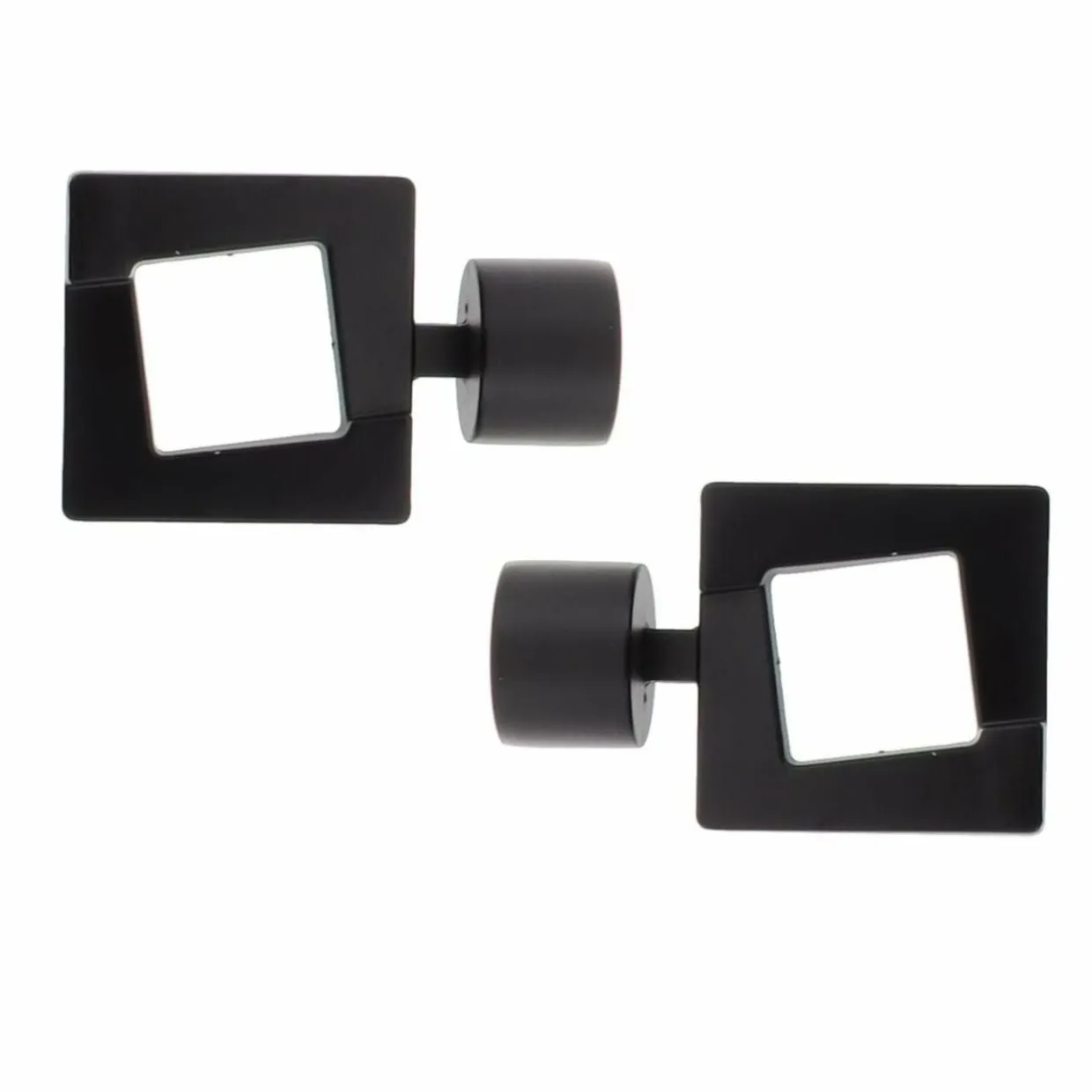 Lot de 2 embouts tringle (D28 mm) Lino Upper east side Noir mat